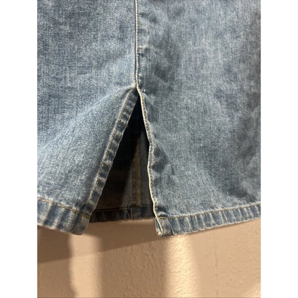 Vintage Liz Claiborne Y2K Denim Jean Skirt Size 12 A-Line Cottagecore - Picture 3 of 9
